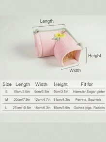 ABLAZE ZAI 1 Chiếc Lồng Thú Cưng Nhỏ Bán Kín Bằng Vải Nhung Ngắn Với Giường Hầm Góc Phải, Thích Hợp Cho Sử Dụng Trong Nhà - Nhiều màu - Xem 3
