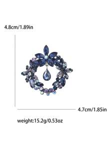 1pc Crystal Flower Design Fashion Broche Pin Geschikt voor Dagelijkse Kleding voor Vrouwen