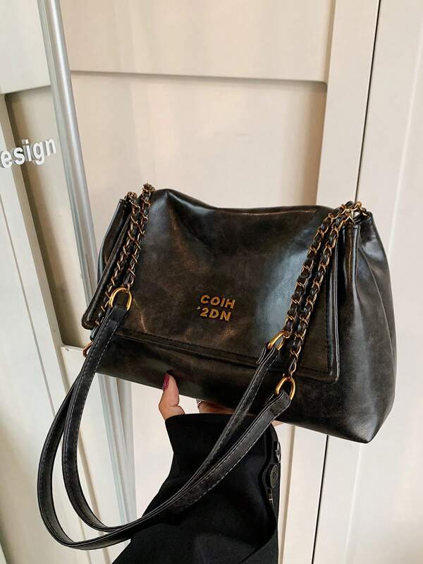 Autumn And Winter Large Capacity Chain Bag Ladies 2024 New Casual Commuter Shoulder Armpit Bag Versatile Tote Bag
