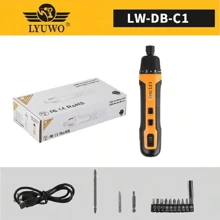 LYUWO Tournevis électrique sans fil mini LYUWO 3,6 V, perceuse mini avec capacité de batterie 2000 mAh, lumière LED, couple réglable, outil de maintenance multifonctionnel pour le démontage, commutateur à bascule avant et arrière, compact et léger, facile à utiliser. Équipé d'un câble de données USB et de 13 têtes de tournevis. Texture fantastique !