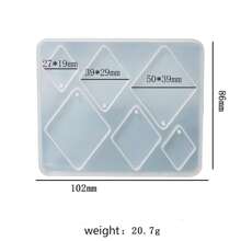 DIY Geometric Earrings Necklace Crystal Droplet Mold Pendant Mold Silicone Jewelry Mold Set For Women, 1-Piece Set Silicone Earring Mold - Silicone Mold - View 20