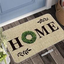 Felpudo decorativo de terciopelo cristalino, felpudo circular de hierba verde para entrada, pasillo y baño, absorbente y antideslizante, decoración suave para el hogar y el baño