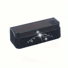 1pc Sparkling Crystal Coin Storage Box, Car Decor Coin Container, Decorative Storage Box, Gift