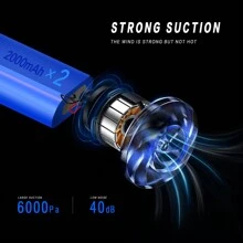 Handheld Cordless Vacuum Cleaner, Lightweight & Portable, Low Noise, Fast Charging, Large Capacity, Washable HEPA Filter, Convenient Cleaning - 902 Wireless Blue and Red - View 8