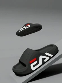 Men's Outdoor Sports Basketball Slippers, Thick Sole Soft Comfortable Outdoor Wear Fashion Sandals, Non-Slip, Odor-Resistant, Indoor Home Bathroom Shower One-Strap Slides