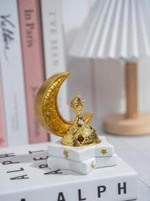 1个复古星月造型香炉，家居装饰，开斋节礼物，装饰品 - 彩色 - 查看 5