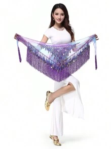 Fashion Sequin Fringe Skirt Dance Belt Skirt Belly Dance