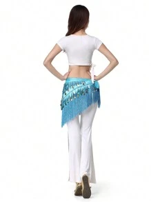 Fashion Sequin Fringe Skirt Dance Belt Skirt Belly Dance