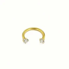 1 pezzo Anello a forma di C elegante e seducente in acciaio inossidabile per labbra, naso, piercing semplice per il corpo come regalo per feste e vacanze