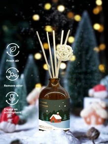 8 Stücke/Set, Flammenloser Duftdiffusor Set (1 Flasche Duftöl + 6 Stücke Diffusor Stäbe + 1 Rattankugel) 100ml Schlafzimmer Lufterfrischer Ätherisches Öl Langanhaltender Duft Flüssigkeit Nicht-Flamme Rattan Diffusor, Geschenk, Party Zubehör, Aromatherapie Ätherische Öle Heim Dekoration Weihnachtsdekorationen Raumdekoration Weihnachten, Weihnachtsgeschenke - Multi-Geschmack - Übersicht 2