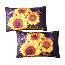 Sunflower Comforter Floral Comforter Fashion Digital Print Sunflower Floral Bedding Set Soft Comfortable Breathable Material For Bedroom Decor