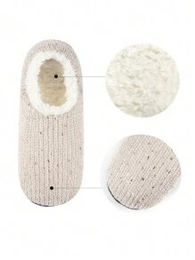 1 Pair Women's Warm, Soft, Comfortable Sparkling Anti-Slip Indoor House Slipper Socks For Winter