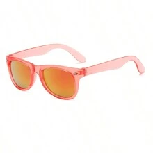 Fashion Children's Fashion Glasses Boys Girls Transparent Color Reflective Frame Rivet Micro-Grain Eyeglasses