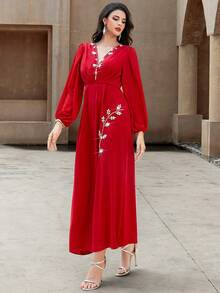 Elegant Black Nida Crepe Kaftan With Handcrafted Crystal Beadwork – Perfect For Festive Gatherings And Home Parties, Modest