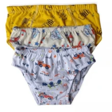 Kit Of 3 Cotton Children's Briefs - Nhiều màu - Xem 5