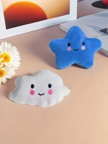 1pc Cute Cartoon Cloud Shaped Plush Doll Pet Fun Squeaker Doll, Suitable For Small Cats And Dogs