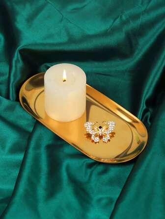 1pc Iron Art Creative Iron Plate Candlestick Candlelight Dinner Decoration Living Room Home Decoration Room Decoration Banquet Party Decoration Gifts Birthday Graduation