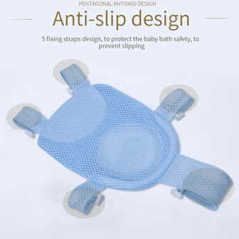 1 pieza Rejilla de baño ajustable, alfombra de baño portátil antideslizante, alfombra de baño de dibujos animados linda, almohadilla flotante antideslizante para baño de bebé, soporte de red para baño