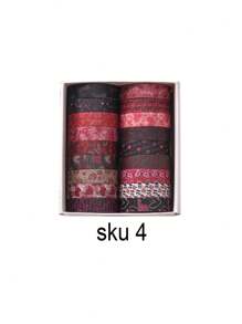 6 Rolls/18 Rolls, Retro Romantic Valentine's Day Washi Tape Set, Love And Love Pattern Design Creative Sticker Rolls, Suitable For Scrapbook Decoration Holiday Card Decoration Card Making - Handbook Gifts For Friends Back To School