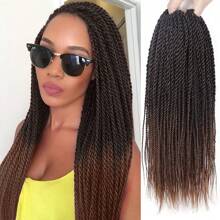 1/8 Packs Senegalese Twist Crochet Hair 14/18 Inch Crochet Hair, Small Twist Crochet Braids Hair Hot Water Setting, Pre-Looped Crochet Braiding Hair
