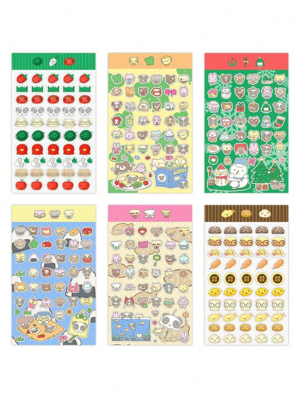 3D Bubble Stickers Vintage Showa Style Cute Sticker For Scrapbooking, Computer, Decoration Back To School
