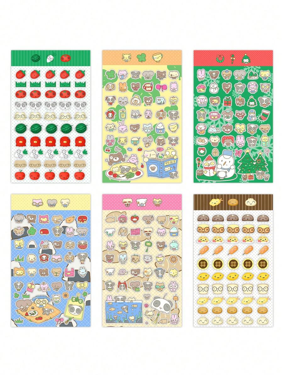 3D Bubble Stickers Vintage Showa Style Cute Sticker For Scrapbooking, Computer, Decoration Back To School