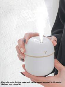 1 pièce, 220 ml Mini humidificateur à ultrasons alimenté par une ligne de données USB, diffuseur d'huile essentielle parfumé, humidificateur de voiture de bureau domestique, avec rafraîchissement lumineux LED