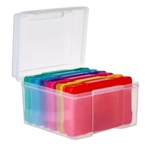 NetHong Photo Storage Box Crafts Storage Clear Colour Container Photographs 5"X7" Big - Multicolor - View 10