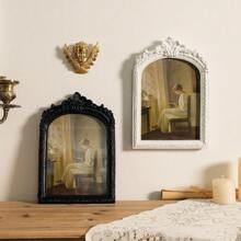 1pc European Retro Carved Resin Wall Hanging Photo Frame Decor Gifts Birthday Graduation