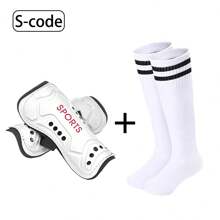 1 set de calcetines de fútbol con espinilleras y correas hasta la rodilla para entrenamiento y competición