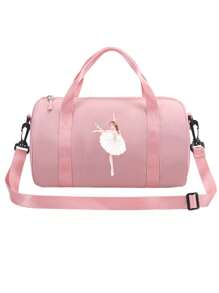 1 件可爱芭蕾足尖鞋包、尼龙芭蕾短裙包、时尚轻便舞蹈包、便携式旅行包、理想生日礼物 - 粉色 - 查看 7