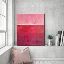 1pc Framed Canvas Print Wall Art Multicolor Geometric Color Blocks Picture Poster Mid-Century Canvas Prints Picture For Living Room Bedroom Office Home Decor Gifts