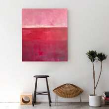 1pc Framed Canvas Print Wall Art Multicolor Geometric Color Blocks Picture Poster Mid-Century Canvas Prints Picture For Living Room Bedroom Office Home Decor Gifts