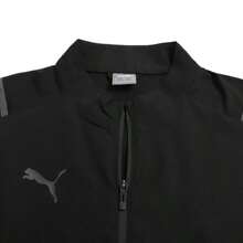 Puma Men's Knitted Loose Casual TeamCUP Sideline Jacket Sports Jacket - Black-asphalt - View 4