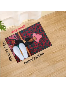 1pc Cheetah And Man Pattern Large Floor Carpet, Anti-Slip, Non-Shedding, Anti-Fouling Carpet, Suitable For Living Room, Bedroom, Laundry Room, Hand Wash Only, Home Decoration, Room Decoration - Multicolor - View 7