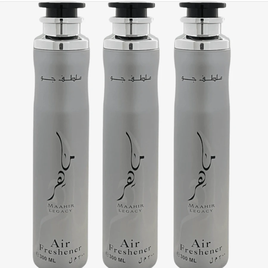 CONFEZIONE DA 3 DEODORANTI PER INTERNI MAAHIR LEGACY LATTAFA 300 ML | SET DI 3 PROFUMI PER INTERNI MAAHIR LEGACY LATTAFA 300 ML | CONFEZIONE DA 3 SPRAY YARA LATTAFA - Fruttato & Agrumi - Visualizzare 1