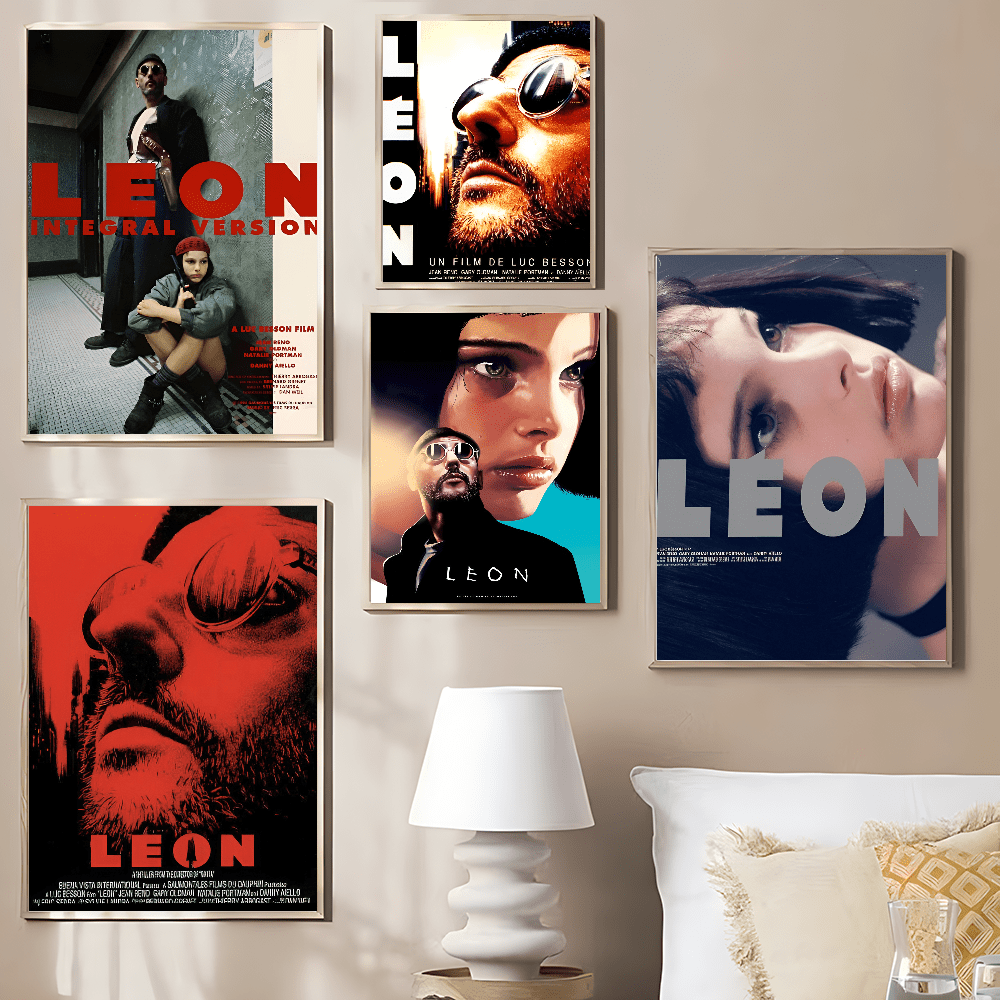 1pc Wall Arts Posters Frameless Classic Movie Leon The Professional Self-Adhesive Art Poster Whitepaper Prints Posters Artwork Home Decor Pop,Canvas Gifts Birthday Graduation