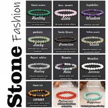 Vòng tay pha lê tùy chỉnh cho phụ nữ, Tạo vòng tay đá quý của riêng bạn, Quà tặng cá nhân hóa về năng lượng siêu hình và phong cách độc đáo, Thạch anh xanh, Thạch anh hồng, Lepidolite, Citrine, Thạch anh vàng/ngọc bích, Jasper đỏ, Mã não, Trắng, Ngọc bích đen, Fluorite, Tigereye, Howlite, Ngọc lam, Khỏe mạnh, Tình yêu, Trí tuệ, Bảo vệ, Sự giàu có, Lạc quan, Chữa lành, Chống lại cái ác, Thư giãn, Sự nghiệp, Thành công, Hạnh phúc, Sinh nhật cá nhân hóa Ngày của Mẹ, Kỷ niệm, Quà tặng bạn gái, - Nhiều màu - Xem 7