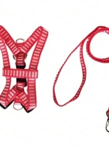 Simple Nylon Dog Leash And Harness - No. 5 - 彩色 - 查看 1