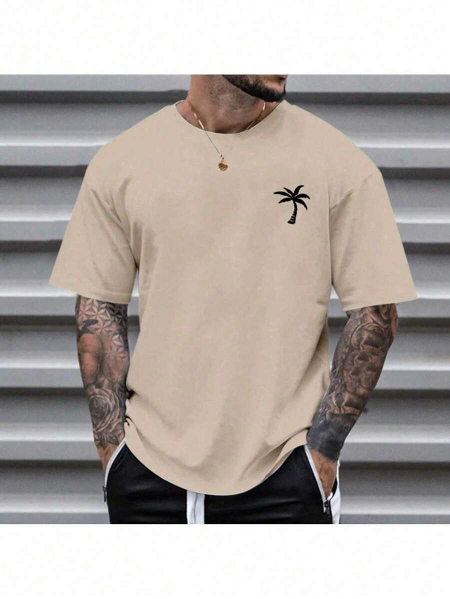 Men T-Shirts - 卡其色 - 查看 1