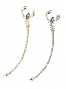 1 件中国传统风格蝎子发夹，合金发夹，适用于汉服、旗袍、裙子、发饰 - 彩色 - 查看 10