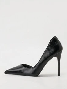 Zapatos de tacón alto sexy, estilo retro europeo y americano, para mujer, para discoteca, tacón súper alto, punta afilada, con cortes calados
