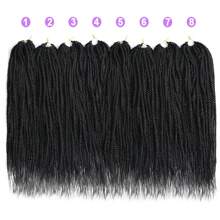 1/8 Packs Senegalese Twist Crochet Hair 14/18 Inch Crochet Hair, Small Twist Crochet Braids Hair Hot Water Setting, Pre-Looped Crochet Braiding Hair