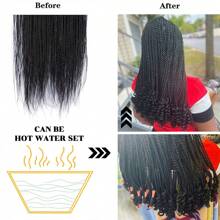 1/8 Packs Senegalese Twist Crochet Hair 14/18 Inch Crochet Hair, Small Twist Crochet Braids Hair Hot Water Setting, Pre-Looped Crochet Braiding Hair