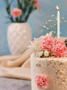 6件/12件生日快乐字母蜡烛，蛋糕蜡烛，生日蜡烛套装，派对用品，蛋糕装饰，镀金，生日蜡烛，生日快乐蜡烛，蛋糕装饰，蛋糕顶部装饰，生日派对用品，烘焙装饰，送男朋友，送女朋友，送父母，派对装饰用品，蛋糕装饰蜡烛。生日派对，派对，新年派对，返校节，情人节 - 銀色 - 查看 3