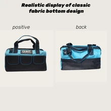 1 pièce Sac à outils extra large en canevas épaissie, convenant pour les électriciens, les outils de réparation HVAC, avec sangle d'épaule de rangement
