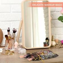 100 件，月亮和星星印花欧根纱袋，斋月糖果礼品袋，化妆欧根纱礼品袋，抽绳礼品袋，适用于宴会、珠宝、节日 - 黑色 - 查看 7