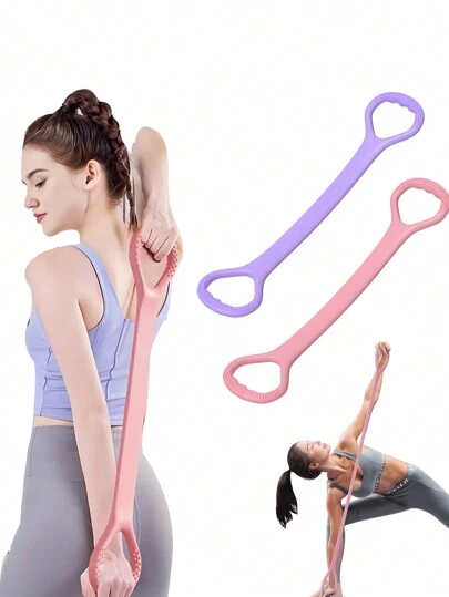 Figure 8 Fitness Resistance Band, Arm|Back Training Elastic Ropes - Pure Barre Workout Chest Arm And Shoulder Stretch Bands Exercise Equipment For Physical Therapy,Yoga,Pilates, Stretching