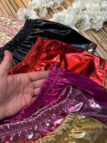 KIT WITH 3 METALLIC SHORTS FOR CHILDREN GIRLS /KIDS/GIRLS'CLOTHING/TEENS/GIRLS/FANYKIDS - Nhiều màu - Xem 2