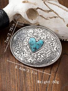 1 pièce Pince à cheveux vintage en métal de style occidental, style antique argenté, forme géométrique ovale. Accessoire pour cheveux, cadeau pour femmes, mères, épouses, petites amies pour la St-Valentin, la Fête des Mères. Barrettes, pinces à cheveux, pinces à griffes pour cheveux